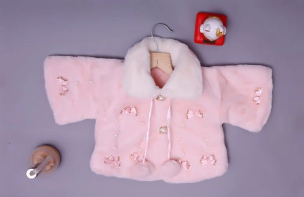 Stylish Pink Color Fur Winter Jacket For Kids - 6-12 Months, Pink, Fur, Jacket, Pack of1